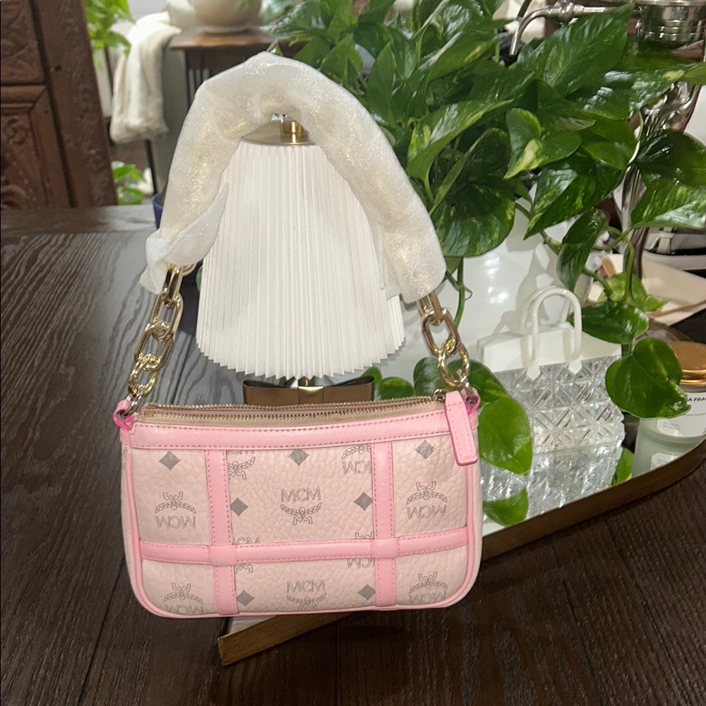 MCM Pink Travia Mini Shoulder Bag - Picture 3 of 4